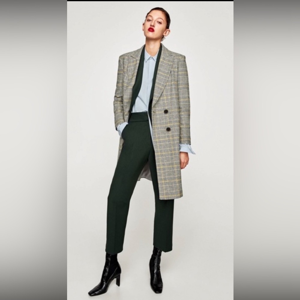 NWT Zara plaid coat